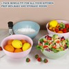 Greentainer 4-Piece Plastic Mixing Bowl Set, 113oz Lightweight Serving Bowls,