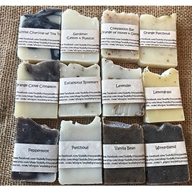 Suds By Stacy and More 12 Pack of Essential Oil Variety Sampler Soaps