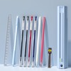 Hexagonal Pen Holder Multifunctional Students Stationery Case Set with Gel