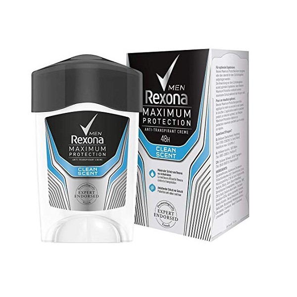 3 x Rexona Men Deo Cremestick Maximum Protection Anti-Perspirant - Clean Scent - 45ml