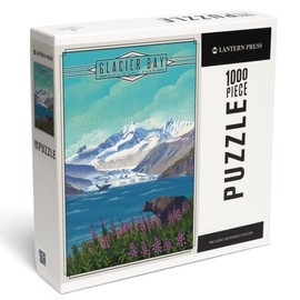 Lantern Press 1000 Piece Jigsaw Puzzle, Glacier Bay National Park and Preserve, Alaska, Lithograph National Park Series