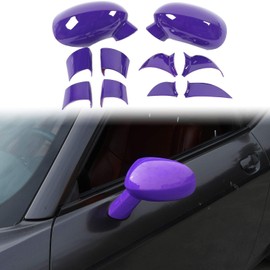 Voodonala for Challenger Rearview Mirror Cover Side Mirror Trim Shell Cover Decoration Trim for 2009-2024+Dodge Challenger Exterior Accessories 10pcs ASB Purple