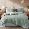 Monbix King Size Comforter Set - 7 Pieces Sage Green