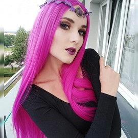 Angle Lucky Hot Purple Synthetic Lace Front Wig Long Straight pink Purple Lace Front Wig Heat Resistant Fiber Natural Hairline Hair Wig for Fashion Women 24inch
