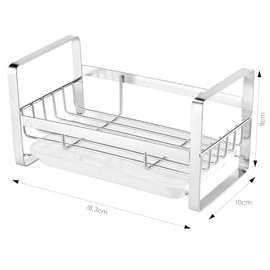 YOMYM Soporte para Esponja, Porta Esponja Fregadero Acero Inoxidable SUS304