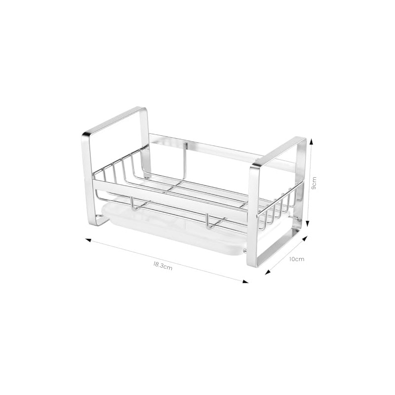 YOMYM Soporte para Esponja, Porta Esponja Fregadero Acero Inoxidable SUS304