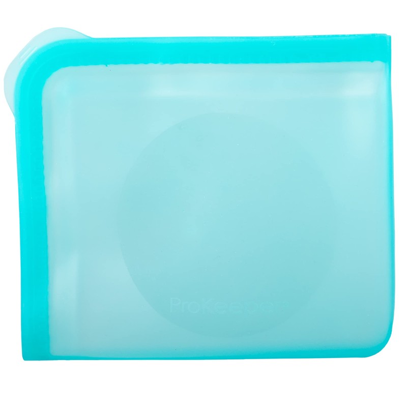 ProKeeper Dual-Zipper 100% Silicone Sandwich Bag, Teal