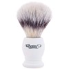 Plisson Mother of Pearl White Fibre Shaving Brush Size 12