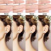 Adramata 4 Pairs Stainless Steel Magnetic Stud Earrings for Men