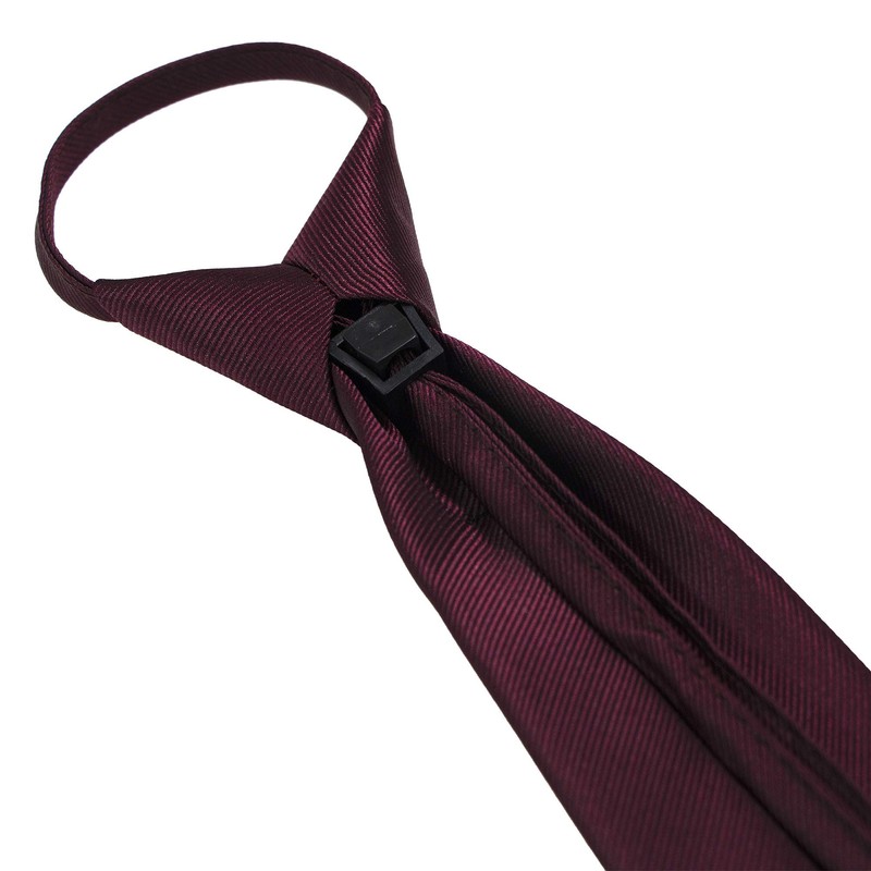 JEMYGINS Men's Zip Tie - Elegant Look in Seconds, maroon