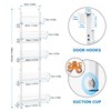 Purdaz Adjustable 5-Tier Over the Door Pantry Organizer, Spice Rack,