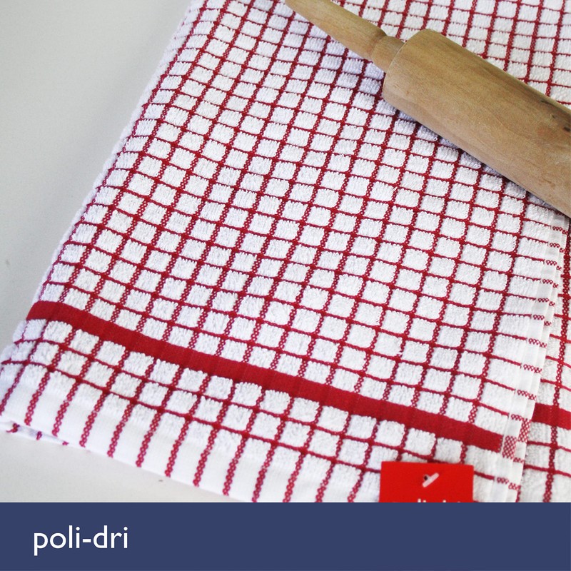 Samuel Lamont & Sons 706Rd Poli Dri Tea Towel, Red