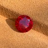 Round Created Ruby Loose Gemstone, Lab-Grown Corundum, Perfect for Jewelry