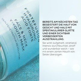 YONELLE Fortefusion Hyaluronic Face Mask Women with Arginine and Lactobionic Acid - Night Face Care - Overnight Mask Face and Neck - Face Care for All Skin Types - Y-Zone Lifting 75 ml