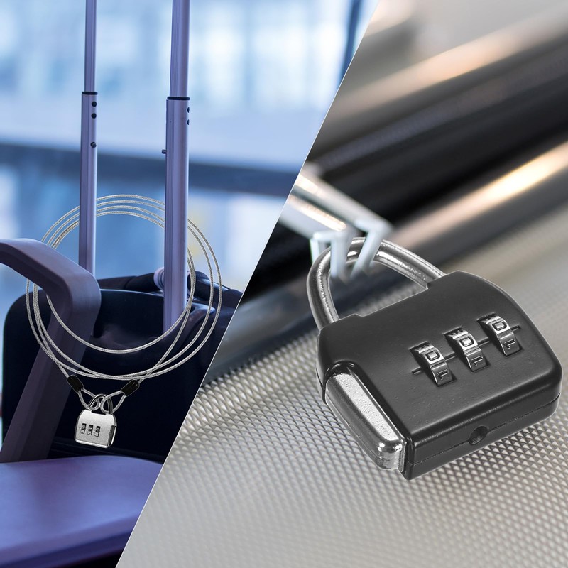 M METERXITY 1-Set Security Cable Lock with 3 Digit Combination