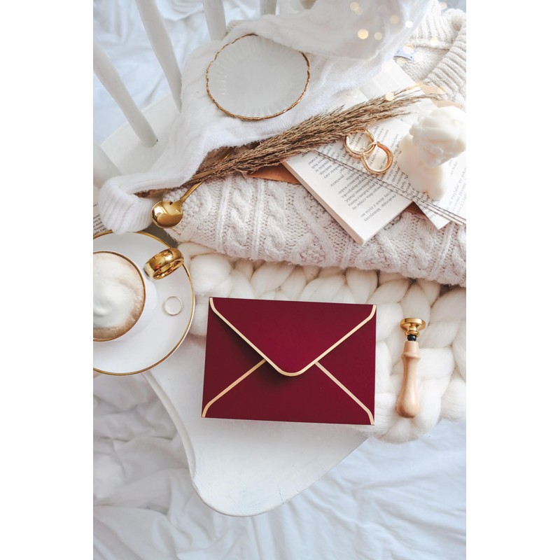 10 Premium Christmas Envelopes, Christmas Envelopes, Hot Foil Finished with