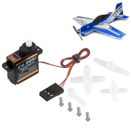 RC Airplane Servo, EMAX ES9051 4.3g Digital Micro Servo Plastic Gear 0.8kg Torque for 3D F3P RC Airplane Accessory Parts