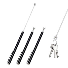 3 pieces magnetic telescopic rod, magnetic lifter, extendable magnet or telescopic magnet, magnetic telescopic rod for keys, pens, coins, screws, metal parts, telescopic length 13-65 cm