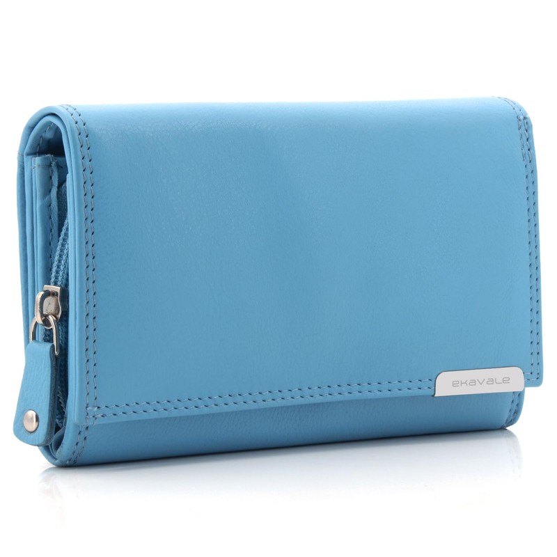 ekavale Women's Leather Wallet with RFID Protection 25 Compartments Women's