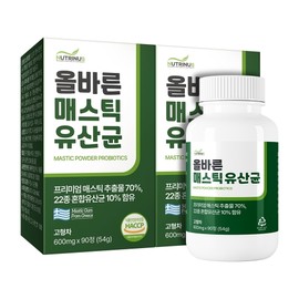 Nutrinus Proper Mastic Lactic Acid Bacteria 600mg 90 tablets / 뉴트리너스 올바른 매스틱 유산균 600mg x 90정