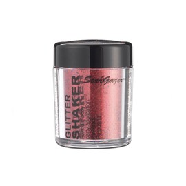 Stargazer Glitter Shaker, Red. Cosmetic glitter powder for use on the eyes, lips, face, body, hair and nails.
