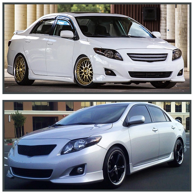 Spec-D Tuning Fits 2009-2010 Toyota Corolla Black Headlights Headlamps Left+Right