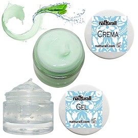 Aloe Vera Gel y Crema Orgánico Facial Sábila 100% Natural Hidratante Hombre y Mujer Nutre y Repara la Piel