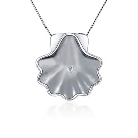 LGSY Shell Bail Pendants for Pearl Jewelry Making Sterling Silver, Design Pendant Fitting for Fashion Jewelry