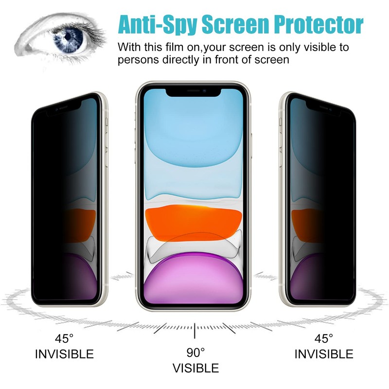 PEHAEL 3 Pack for iPhone 11/iPhone XR Privacy Screen Protector