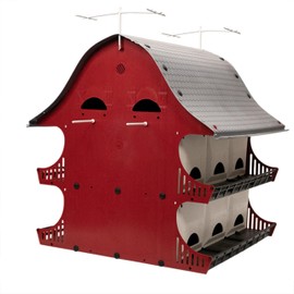 16 Family Purple Martin Barn, Durable Polypropylene Plastic, Easy Assembly, Fits S&K Telescoping Pole, Maintenance-Free, Perfect for Country Homes & Farms