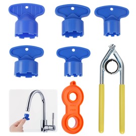 7-Piece Tap Key Plastic, Multiple Specifications Keys, Mixing Nozzle Wrench for Bathroom and Kitchen Taps, M16/M18/M20/M21/M22/M24/M28