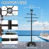 Solar Light Pool Towel Rack with Wheels – 63" Tall