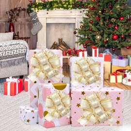 FQTANJU 22 Pieces 6 Inches Pull Bow Wrapping Pull Bow Ribbon Pull Bows for Christmas Wedding Valentine's Day Present Wrapping Decoration, Multicolor Gift Baskets Bow (White)