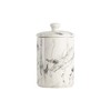 10 Strawberry Street Marble 3 Piece Canister Set, White/Black