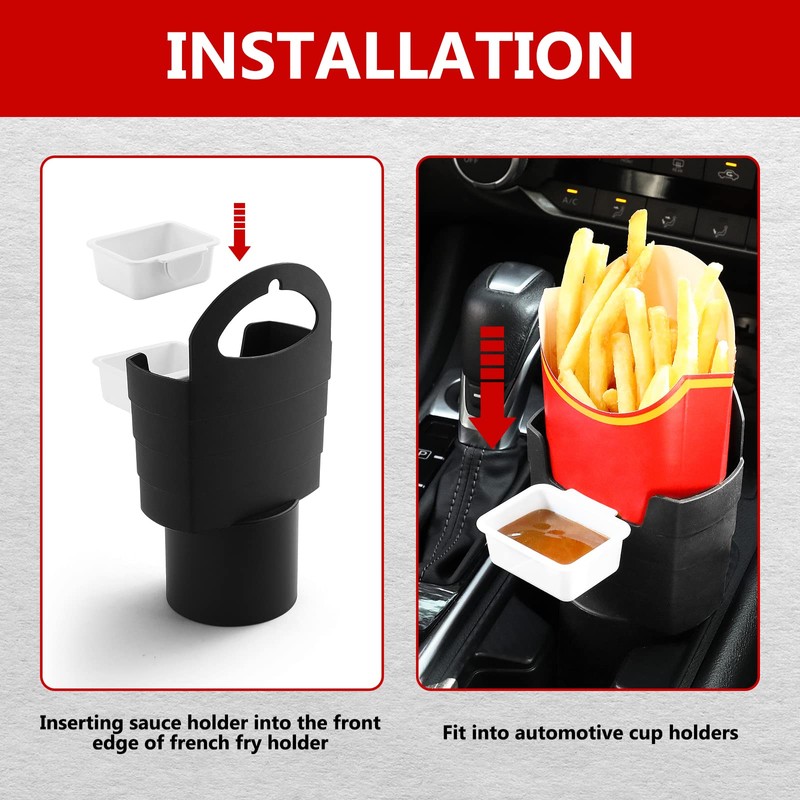 SUADEN French Fry Holder and Sauce Holder Set, Funny Useful