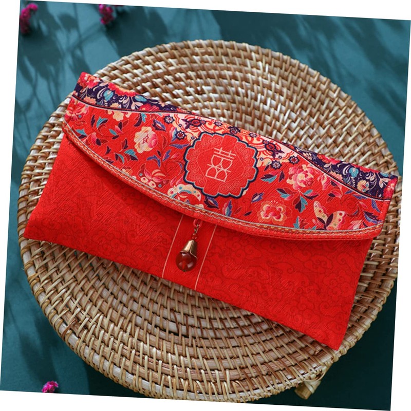 Operitacx Wedding Red Envelope Silk Red Envelopes Hong Bao for