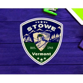 Stowe Vermont Decal Sticker Skiing Ski Mountain 3.25" VT