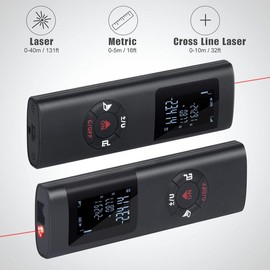 Laser Measurement Tool, 131ft/40M Portable Digital Laser Distance Meter,±1/16 inch High Accuracy, USB Rechargeable, Backlit Display, M/in/Ft Unit Switching, Pythagorean Mode, Measure Distance