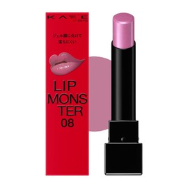 Lip Monster 08 Mauve Shower, 0.1 oz (3 g), Online Limited Color, Lipstick, Lip Color, Moisturizing, Glossy, Long Lasting Color, Monomoshop Original Logo Package H