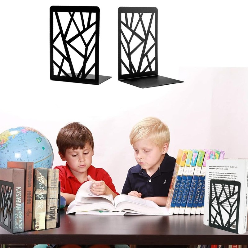 Bookend Bookstand, Book Stand, Non Slip Bookstand, Metal Tabletop, L-Shaped,