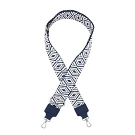 axy Shoulder Strap 4 cm Wide Adjustable Bag Strap for Handbags with Aztec Pattern Replacement Change Shoulder Strap Replacement Strap for Women Bags (Blue/White), blue-white