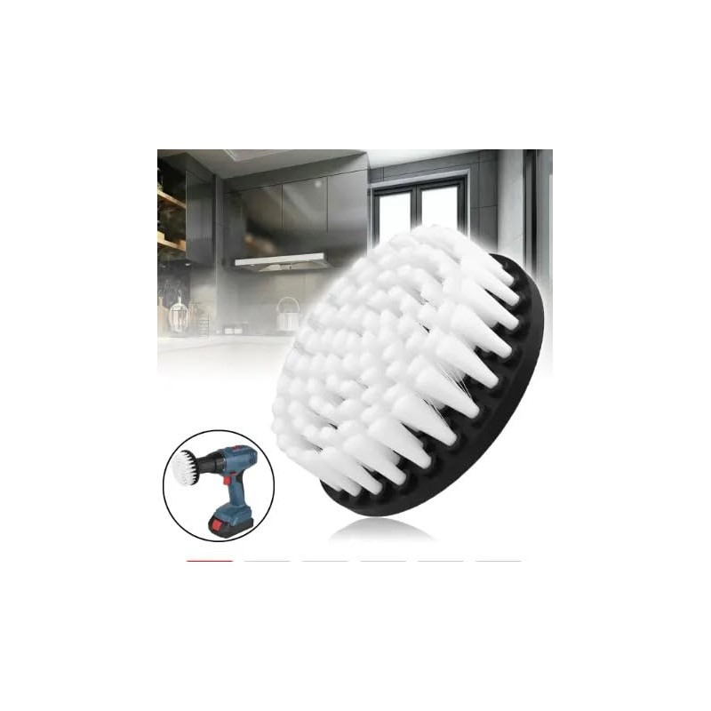 Brush attachment, cordless screwdriver, soft hardness, ideal for bathroom, toilet,