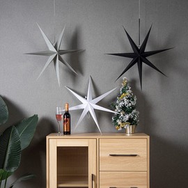 EASY JOY Paper Star Hanging Decorations Wedding Birthday Christmas Hanging Decorations (W-B-G)