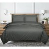 Ev Dekor® Double Duvet Cover Set Hotel Quality Stripes Satin