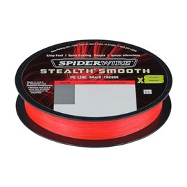 Spiderwire Stealth Smooth 8 8-Way Braided Line with Micro Coating, 150 m, 0.05 mm - 0.39 mm, 5.4 kg - 46.3 kg, Red (150, 0.23 mm - 23.6 kg)
