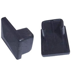 LIUDA 30-304B Sling Insert Rectangular Sling Chair Replacement End Caps - 1" L x 3/4" W - Black (10 pcs Pack)