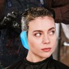 Coheali Par Protectores Auditivos Silicona Teñir Cabello Color Azul