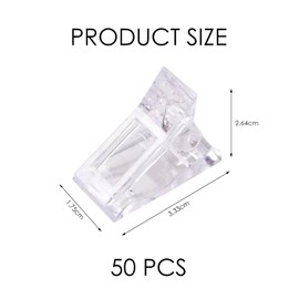 50pcs Clear Nail Clips Plastic Manicure Auxiliary Clips DIY Nail Art Holder Extension Nail Clip Manicure Accessories