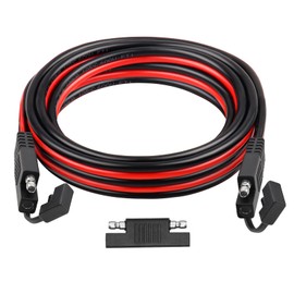 XRDS -RF SAE Extension Cable 10FT– Heavy Duty 10AWG Tinned Copper Wire with SAE Battery Cable Terminal Connectors for Automotive, RV, Marine, and Solar Applications.