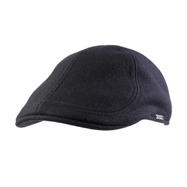 Wigens Men's Classic 100% Melton Wool Pub Cap Black